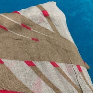 Brown tan and pink scarf